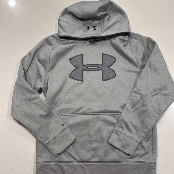 Under Armour Men's Hooded Sweatshirt. Silver/Grey, Size Large - Picture 1 of 3